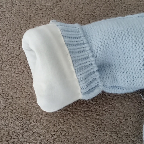 Caramelo Kids Sky Blue Cable Knit Faux Fur Jacket 12-18m - Picture 6 of 9